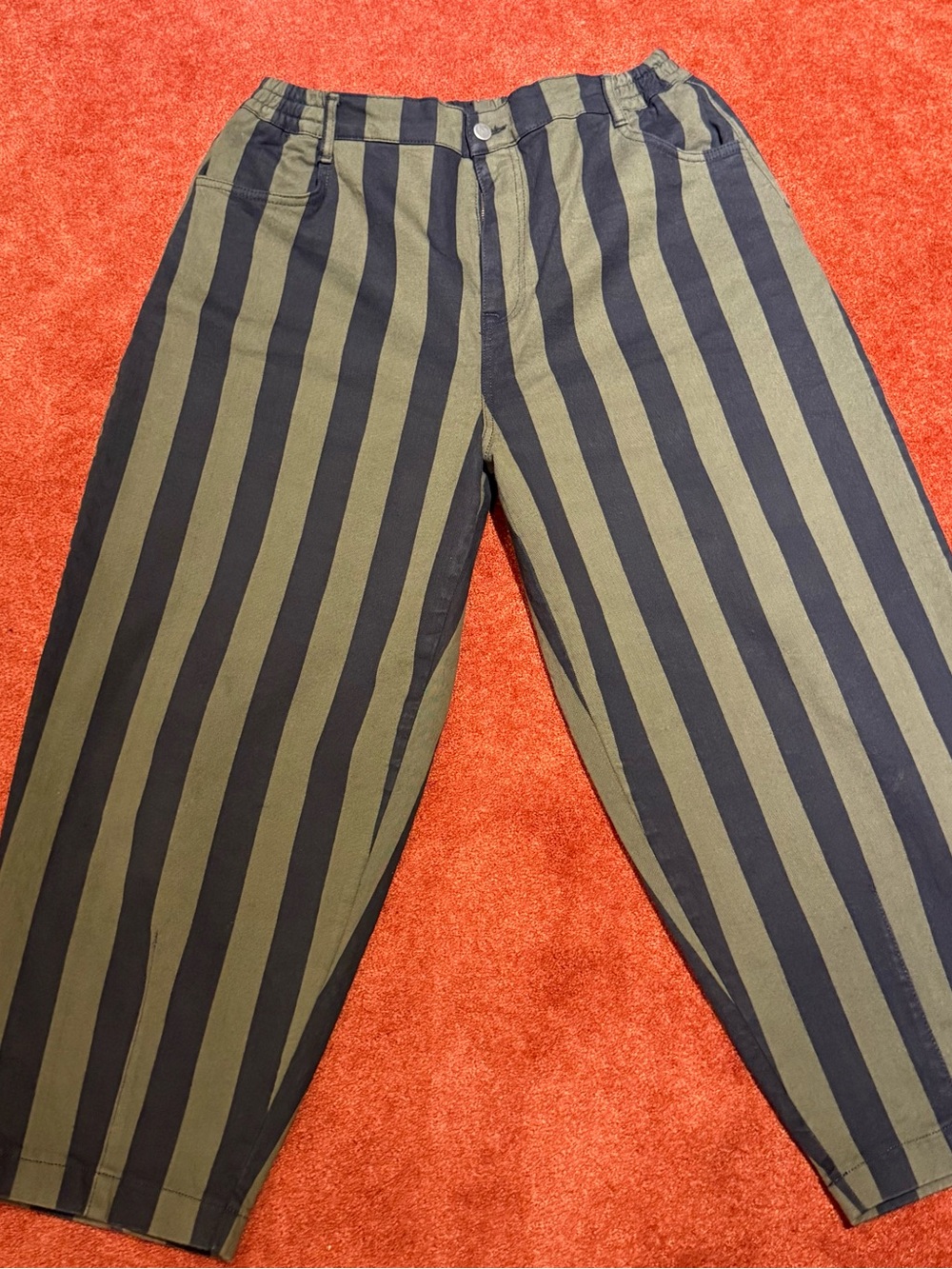 Beyond Nine Remi Jeans in Olive Black Stripe - Picture 5 of 5